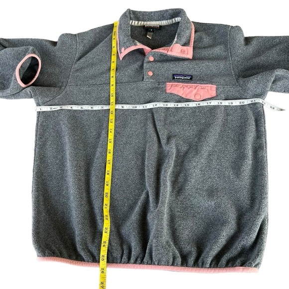 Patagonia Synchilla Snap-T Fleece Pullover Gray Pink Medium Gorpcore Hiking GUC - Picture 8 of 11